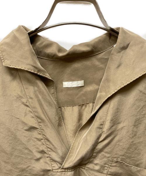 COMOLI（コモリ）COMOLI (コモリ) 17SS シルク スキッパー 半袖シャツ ブラウン サイズ:3の古着・服飾アイテム