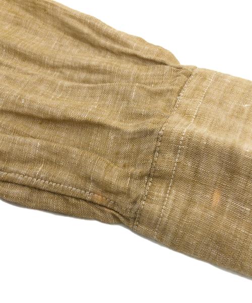 INDIVIDUALIZED SHIRTS（インディビジュアライズドシャツ）INDIVIDUALIZED SHIRTS (インディビジュアライズドシャツ) USA製 PURE LINEN レギュラーカラーシャツ ベージュ サイズ:Mの古着・服飾アイテム
