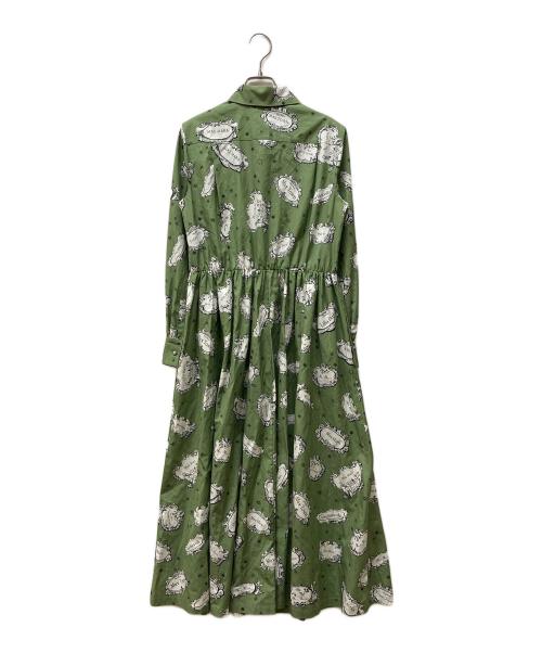 MaxMara（マックスマーラ）MaxMara (マックスマーラ) ピュアコットンポプリンドレス グリーン サイズ:38の古着・服飾アイテム