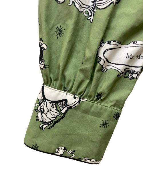 MaxMara（マックスマーラ）MaxMara (マックスマーラ) ピュアコットンポプリンドレス グリーン サイズ:38の古着・服飾アイテム