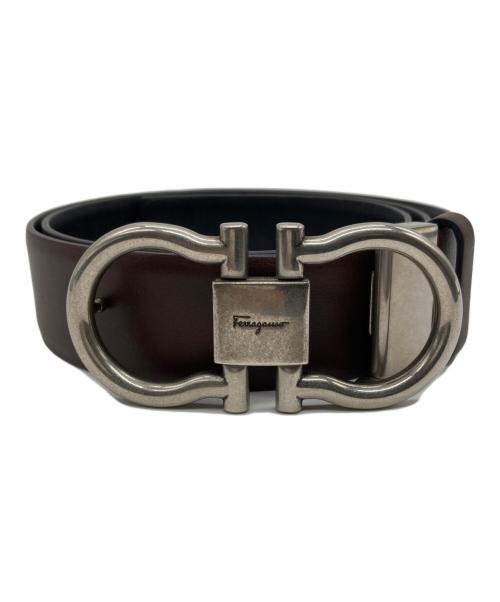 Salvatore Ferragamo（サルヴァトーレ フェラガモ）Salvatore Ferragamo (サルヴァトーレ フェラガモ) ガンチーニバックル レザーベルト ブラウンの古着・服飾アイテム