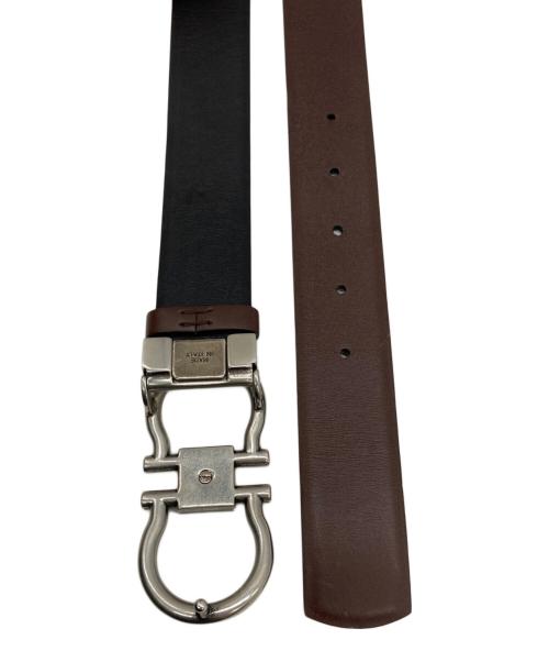 Salvatore Ferragamo（サルヴァトーレ フェラガモ）Salvatore Ferragamo (サルヴァトーレ フェラガモ) ガンチーニバックル レザーベルト ブラウンの古着・服飾アイテム