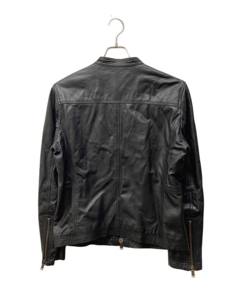 BLACK LABEL CRESTBRIDGE（ブラックレーベル クレストブリッジ）BLACK LABEL CRESTBRIDGE (ブラックレーベル クレストブリッジ) チェックライニングシングルライダースジャケット ブラック サイズ:Mの古着・服飾アイテム