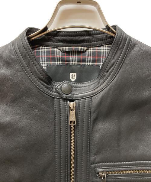 BLACK LABEL CRESTBRIDGE（ブラックレーベル クレストブリッジ）BLACK LABEL CRESTBRIDGE (ブラックレーベル クレストブリッジ) チェックライニングシングルライダースジャケット ブラック サイズ:Mの古着・服飾アイテム