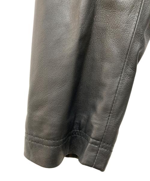 BLACK LABEL CRESTBRIDGE（ブラックレーベル クレストブリッジ）BLACK LABEL CRESTBRIDGE (ブラックレーベル クレストブリッジ) チェックライニングシングルライダースジャケット ブラック サイズ:Mの古着・服飾アイテム