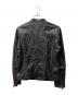 BLACK LABEL CRESTBRIDGE (ブラックレーベル クレストブリッジ) チェックライニングシングルライダースジャケット ブラック サイズ:M：24000円