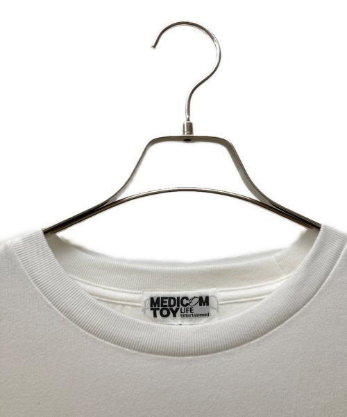 MEDICOM TOY（メディコム・トイ）MEDICOM TOY (メディコム・トイ) PHOTO MASSEGE TEE 02 ホワイト サイズ:L 未使用品の古着・服飾アイテム