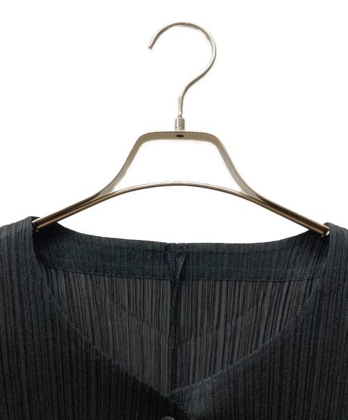 PLEATS PLEASE（プリーツプリーズ）PLEATS PLEASE (プリーツプリーズ) プリ―ツ ノーカラージャケット ブラック サイズ:SIZE 3の古着・服飾アイテム