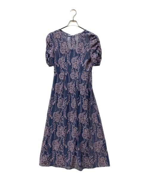 Kaene（カエン）kaene (カエン) 配色レースエプロンワンピース ピンク×ブルー サイズ:SIZE 38の古着・服飾アイテム