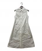 theoryセオリー）の古着「CORE SHIRTING SL BELTED DR」｜ホワイト