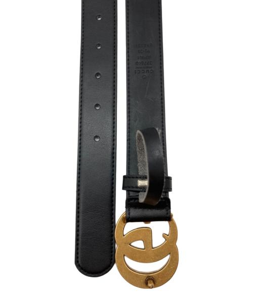 GUCCI（グッチ）GUCCI (グッチ) GGマーモントレザーベルト ブラックの古着・服飾アイテム