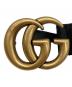 中古・古着 GUCCI (グッチ) GGマーモントレザーベルト ブラック：22000円