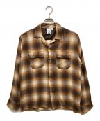 X-GIRLエックスガール）の古着「OMBRE PLAID SHIRT」｜ブラウン