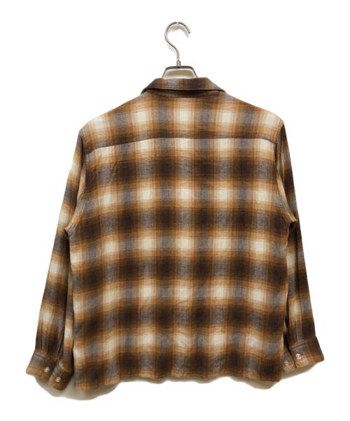 X-GIRL（エックスガール）X-girl (エックスガール) OMBRE PLAID SHIRT ブラウン サイズ:Ⅿの古着・服飾アイテム