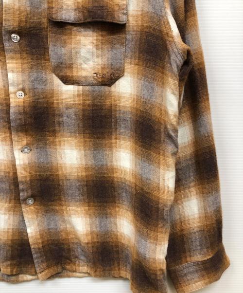 X-GIRL（エックスガール）X-girl (エックスガール) OMBRE PLAID SHIRT ブラウン サイズ:Ⅿの古着・服飾アイテム