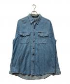 HARLEY-DAVIDSONハーレーダビッドソン）の古着「刺繍デニムシャツ」｜インディゴ