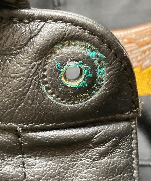 HARLEY-DAVIDSON（ハーレーダビッドソン）HARLEY-DAVIDSON (ハーレーダビッドソン) レザーシャツ ブラック サイズ:Lの古着・服飾アイテム