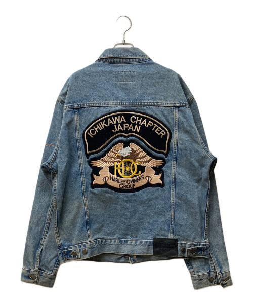 HARLEY-DAVIDSON（ハーレーダビッドソン）HARLEY-DAVIDSON (ハーレーダビッドソン) カスタムデニムジャケット インディゴ サイズ:Lの古着・服飾アイテム