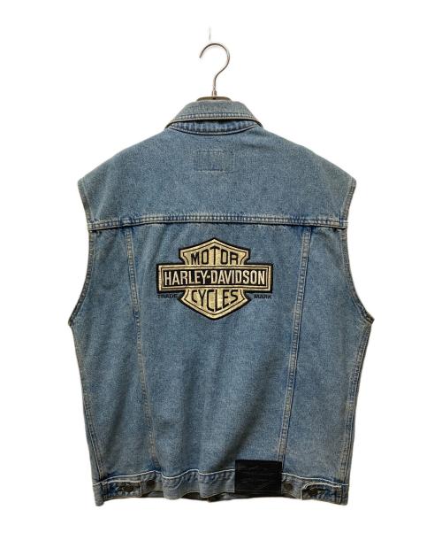 HARLEY-DAVIDSON（ハーレーダビッドソン）HARLEY-DAVIDSON (ハーレーダビッドソン) カスタムデニムベスト インディゴ サイズ:Sの古着・服飾アイテム