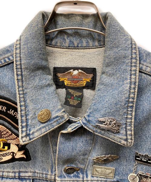 HARLEY-DAVIDSON（ハーレーダビッドソン）HARLEY-DAVIDSON (ハーレーダビッドソン) カスタムデニムベスト インディゴ サイズ:Sの古着・服飾アイテム
