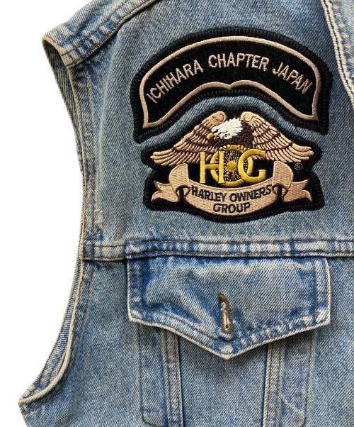 HARLEY-DAVIDSON（ハーレーダビッドソン）HARLEY-DAVIDSON (ハーレーダビッドソン) カスタムデニムベスト インディゴ サイズ:Sの古着・服飾アイテム