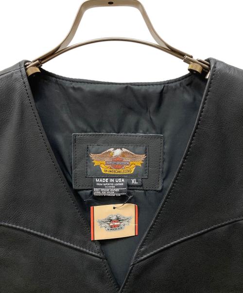 HARLEY-DAVIDSON（ハーレーダビッドソン）HARLEY-DAVIDSON (ハーレーダビッドソン) レザーベスト ブラック サイズ:L 未使用品の古着・服飾アイテム