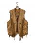 DEGNER（デグナー）の古着「ヌバックコンチョフリンジベスト」｜ブラウン