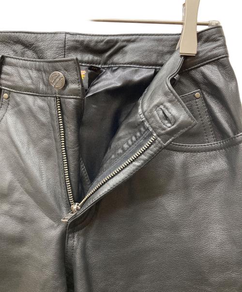 HARLEY-DAVIDSON（ハーレーダビッドソン）HARLEY-DAVIDSON (ハーレーダビッドソン) ブーツカットレザーパンツ ブラック サイズ:10の古着・服飾アイテム