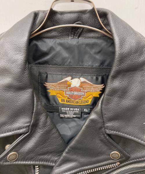 HARLEY-DAVIDSON（ハーレーダビッドソン）HARLEY-DAVIDSON (ハーレーダビッドソン) ダブルライダースジャケット ブラック サイズ:XLの古着・服飾アイテム