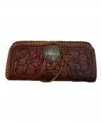 大和工房ヤマトコウボウ）の古着「カービングバイカーウォレット」｜ブラウン