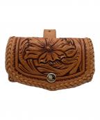 大和工房ヤマトコウボウ）の古着「カービングコインケース」｜ブラウン