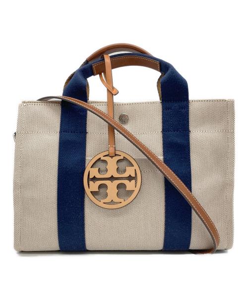 TORY BURCH（トリーバーチ）TORY BURCH (トリーバーチ) キャンパスミニトート ベージュの古着・服飾アイテム