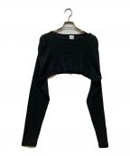 YENNイエン）の古着「25SS SHEER RIB SHORT TOPS」｜ブラック