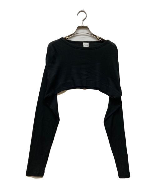 YENN（イエン）YENN (イエン) 25SS SHEER RIB SHORT TOPS ブラック サイズ:fの古着・服飾アイテム