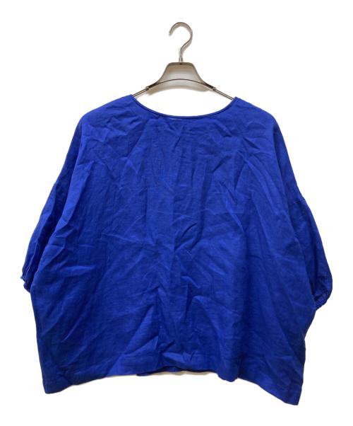 BEARDSLEY（ビアズリー）BEARDSLEY (ビアズリー) リネン前後ブラウス ブルー サイズ:Fの古着・服飾アイテム