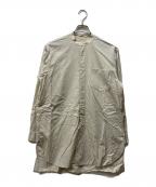 COMOLIコモリ）の古着「バンドカラーシャツ」｜イエロー