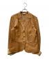 BRUNELLO CUCINELLI（ブルネロクチネリ）の古着「レザーテーラードジャケット」｜ブラウン