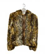 wild partyワイルドパーティ）の古着「タイガーパターン ファージップフーディ」｜イエロー