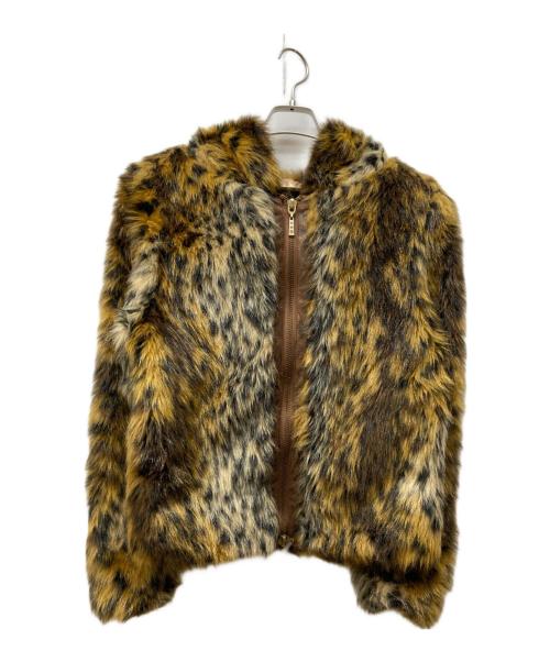 wild party（ワイルドパーティ）WILD PARTY (ワイルドパーティ) タイガーパターン ファージップフーディ イエロー サイズ:２の古着・服飾アイテム