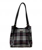 Burberry'sバーバリー）の古着「ノヴァチェック ハンドバッグ」｜ブラック