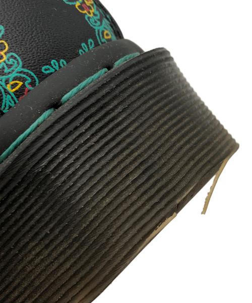 Dr.Martens（ドクターマーチン）Dr.Martens (ドクターマーチン) 1460 SKULL LEATHER ANKLE BOOT ブラック×グリーン サイズ:UK6の古着・服飾アイテム