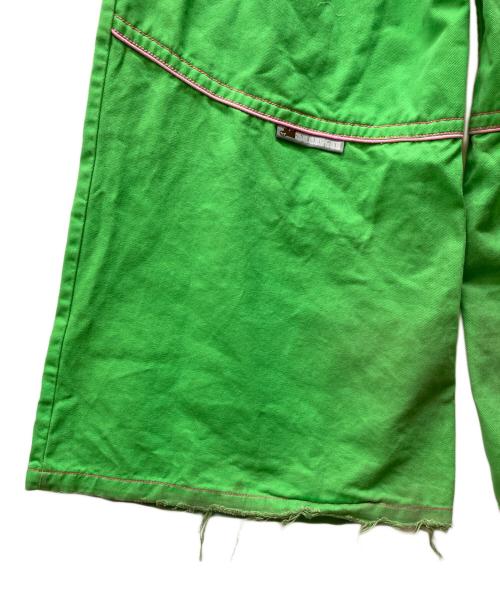 stuka（ストゥーカ）STUKA (ストゥーカ) バギーフレアパンツ グリーン×ピンク サイズ:32の古着・服飾アイテム