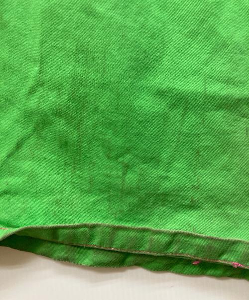 stuka（ストゥーカ）STUKA (ストゥーカ) バギーフレアパンツ グリーン×ピンク サイズ:32の古着・服飾アイテム