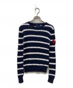 POLO RALPH LAURENポロ・ラルフローレン）の古着「アンカーモチーフケーブルニット」｜ネイビー
