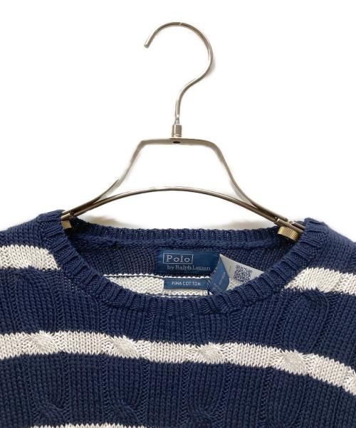 POLO RALPH LAUREN（ポロ・ラルフローレン）POLO RALPH LAUREN (ポロ・ラルフローレン) アンカーモチーフケーブルニット ネイビー サイズ:XS 未使用品の古着・服飾アイテム