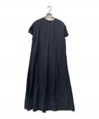 GALERIE VIEギャルリーヴィー）の古着「リネンキュプラシルクコンパクト オールインワン」｜ネイビー