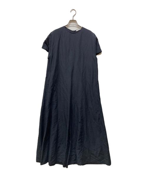 GALERIE VIE（ギャルリーヴィー）GALERIE VIE (ギャルリーヴィー) リネンキュプラシルクコンパクト オールインワン ネイビー サイズ:Fの古着・服飾アイテム