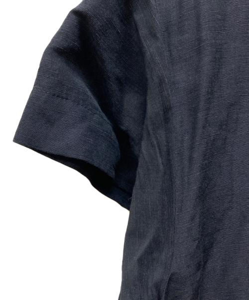 GALERIE VIE（ギャルリーヴィー）GALERIE VIE (ギャルリーヴィー) リネンキュプラシルクコンパクト オールインワン ネイビー サイズ:Fの古着・服飾アイテム