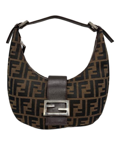 FENDI（フェンディ）FENDI (フェンディ) ズッカ柄ワンショルダーバッグクロワッサン ブラウンの古着・服飾アイテム