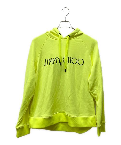JIMMY CHOO（ジミーチュウ）JIMMY CHOO (ジミーチュウ) ロゴ プリント ネオン プルオーバー イエロー サイズ:L 未使用品の古着・服飾アイテム